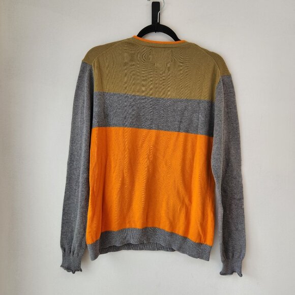 Native Youth Men's V-Neck Sweater 100% Cotton Colorblocked Career Men's S - Picture 2 of 5